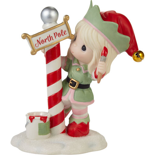 Precious Moments Greetings From The North Pole Elf Figurine, 5.2", 