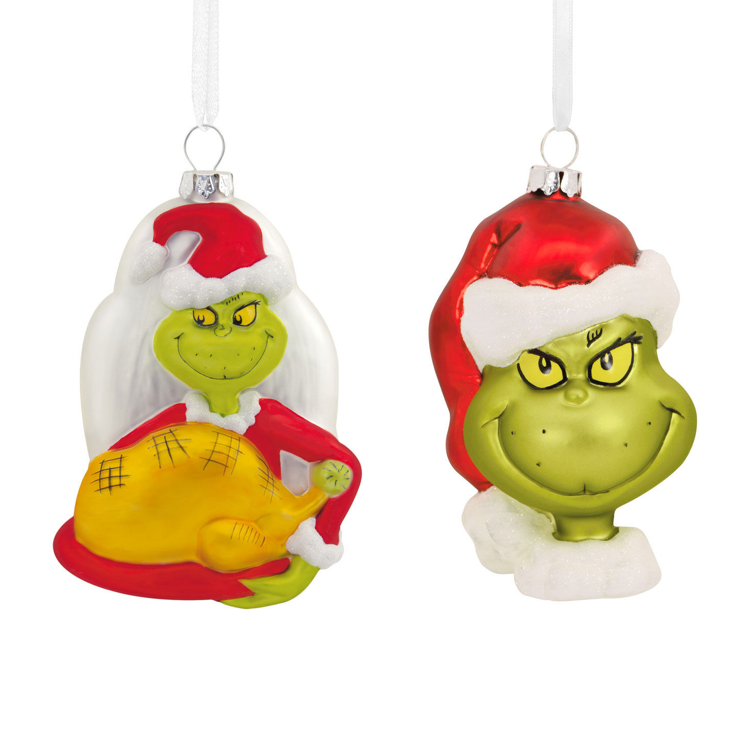 Dr. Seuss's How the Grinch Stole Christmas!™ Blown Glass Hallmark Ornaments, Set of 2