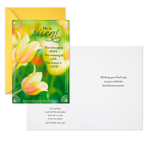 Field of Tulips Religious Easter Cards, Pack of 10, 
