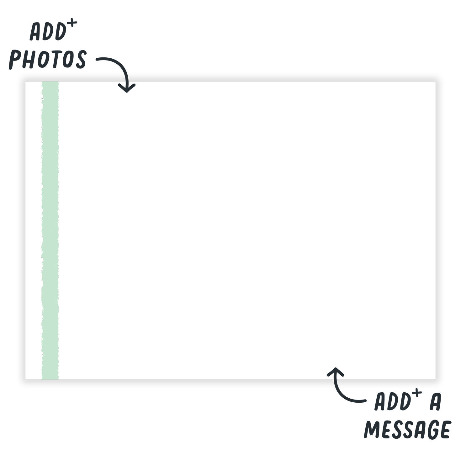 Personalized Mint Green Heart Frame Blank Photo Card  image number 3