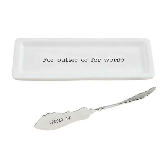 Mud Pie Butter Dish and Spreader Set, , large image number 1