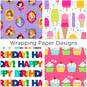 Girls Birthday Gift Wrap Kit, , large image number 2