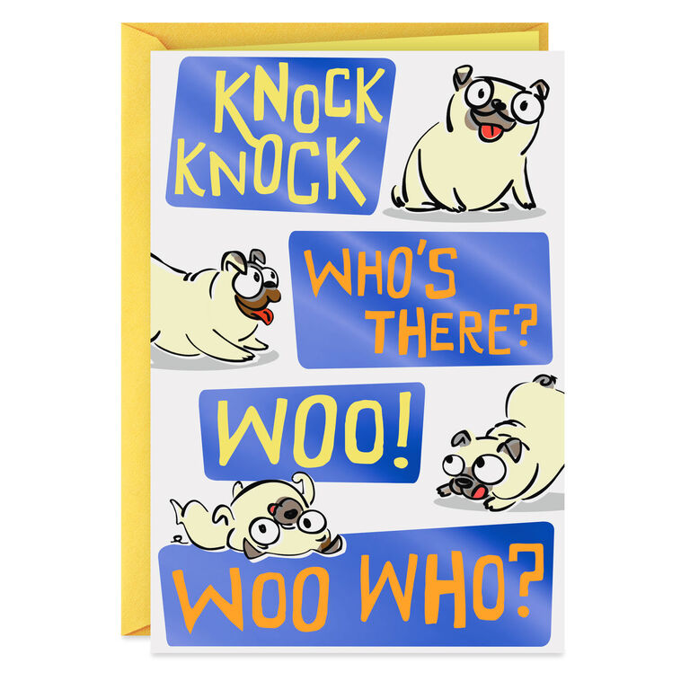 Woo Hoo Knock Knock Joke Funny Birthday Card