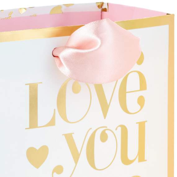 Love You More Small Square Gift Bag, 5.5", , large image number 5