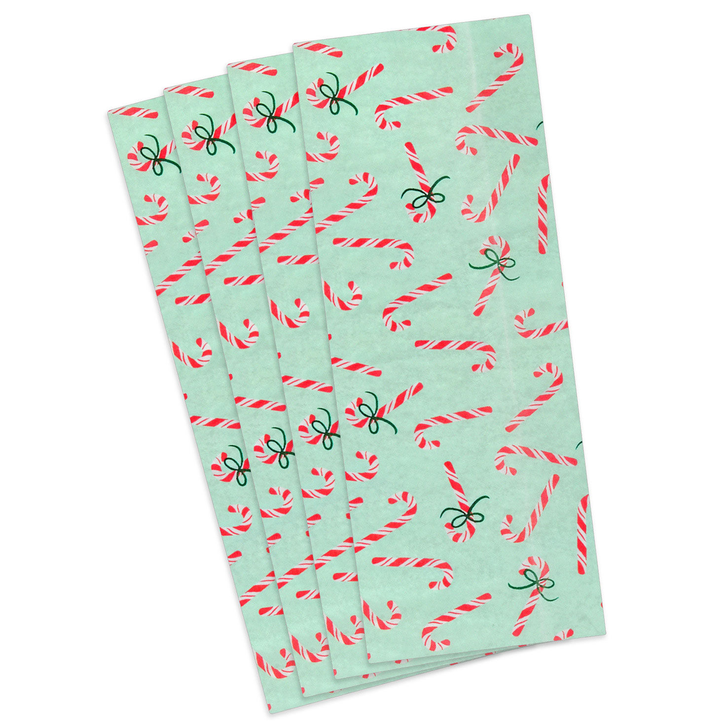 Peppermint-Scented Candy Canes Christmas Tissue Paper Flat fan image number 3