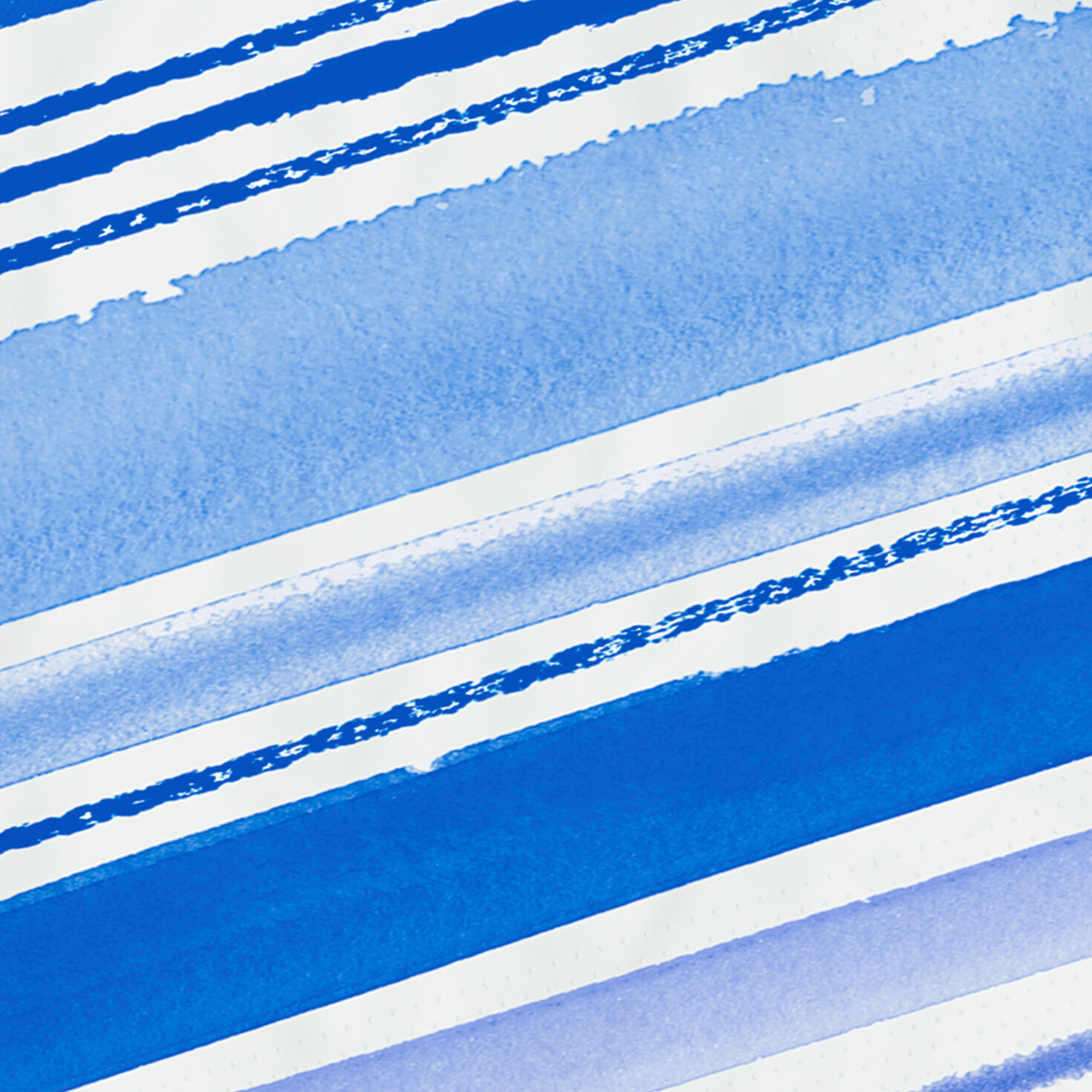 Blue Watercolor Stripe Cocktail Napkins, Set of 16, , large image number 4