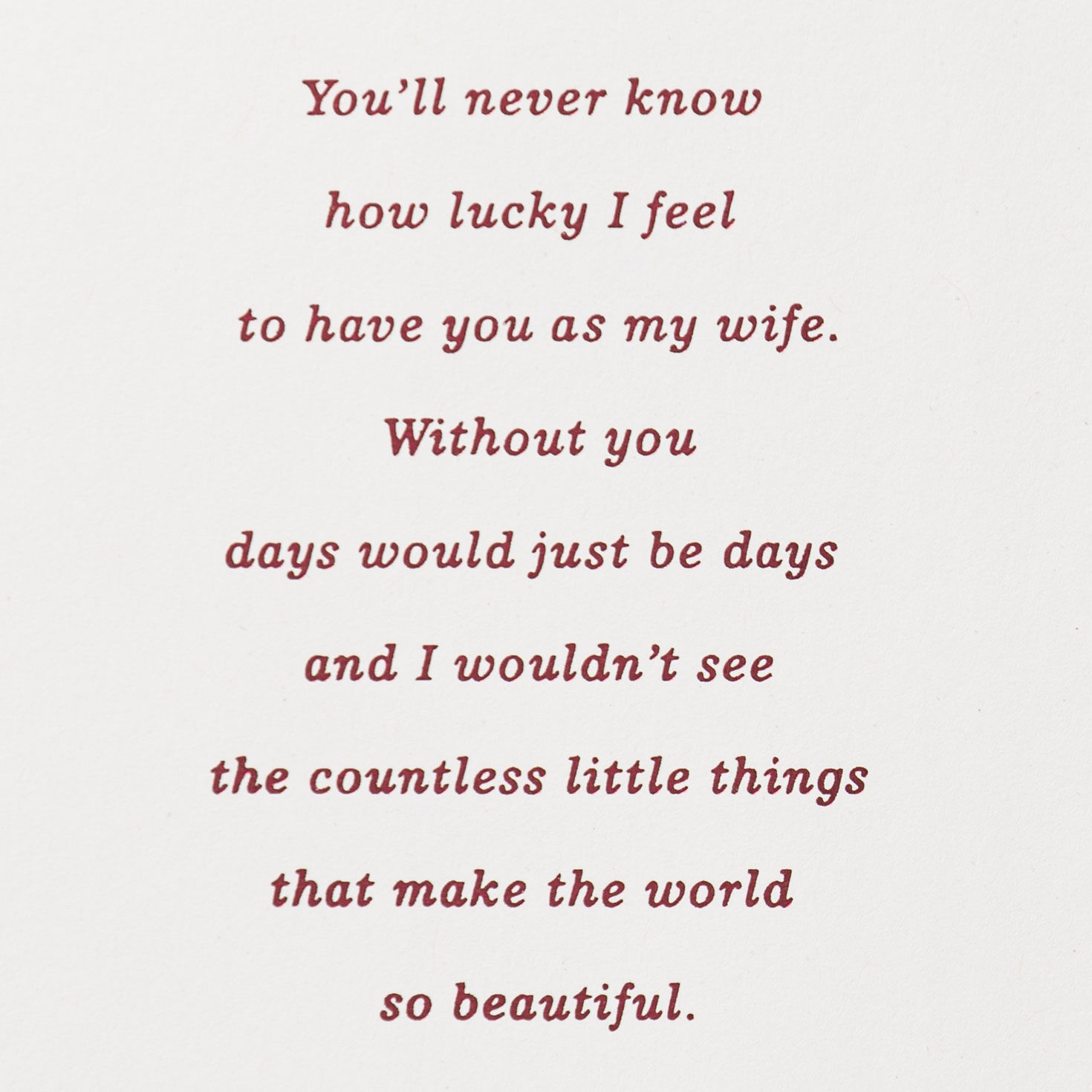 Red Roses Valentine's Day Card for Wife Sentiment image number 2