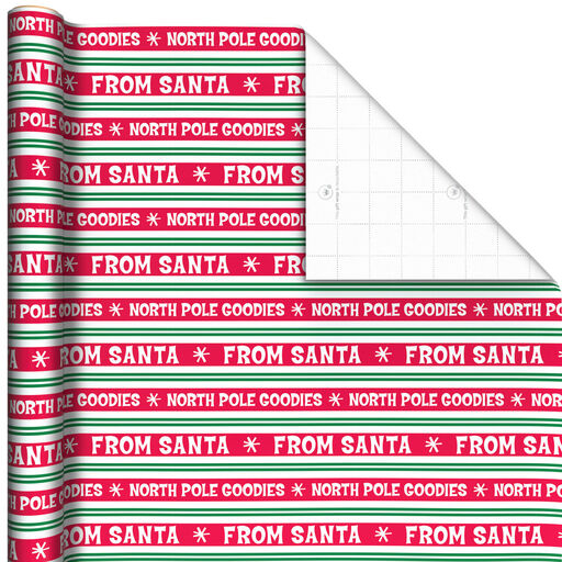 From Santa Messages Jumbo Christmas Wrapping Paper, 90 sq. ft., 