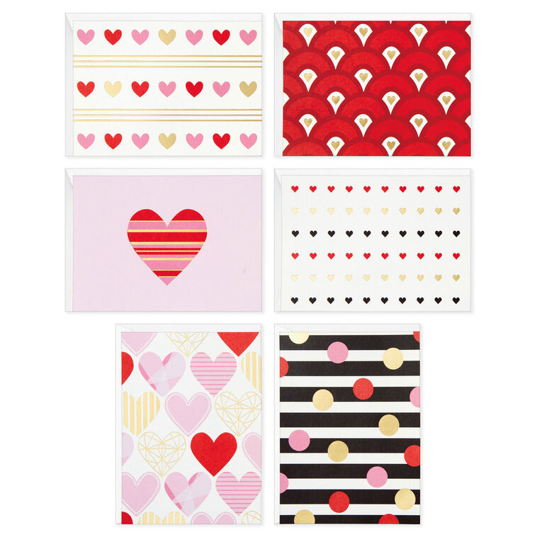 Hearts Aplenty Assorted Blank Note Cards, Box of 24