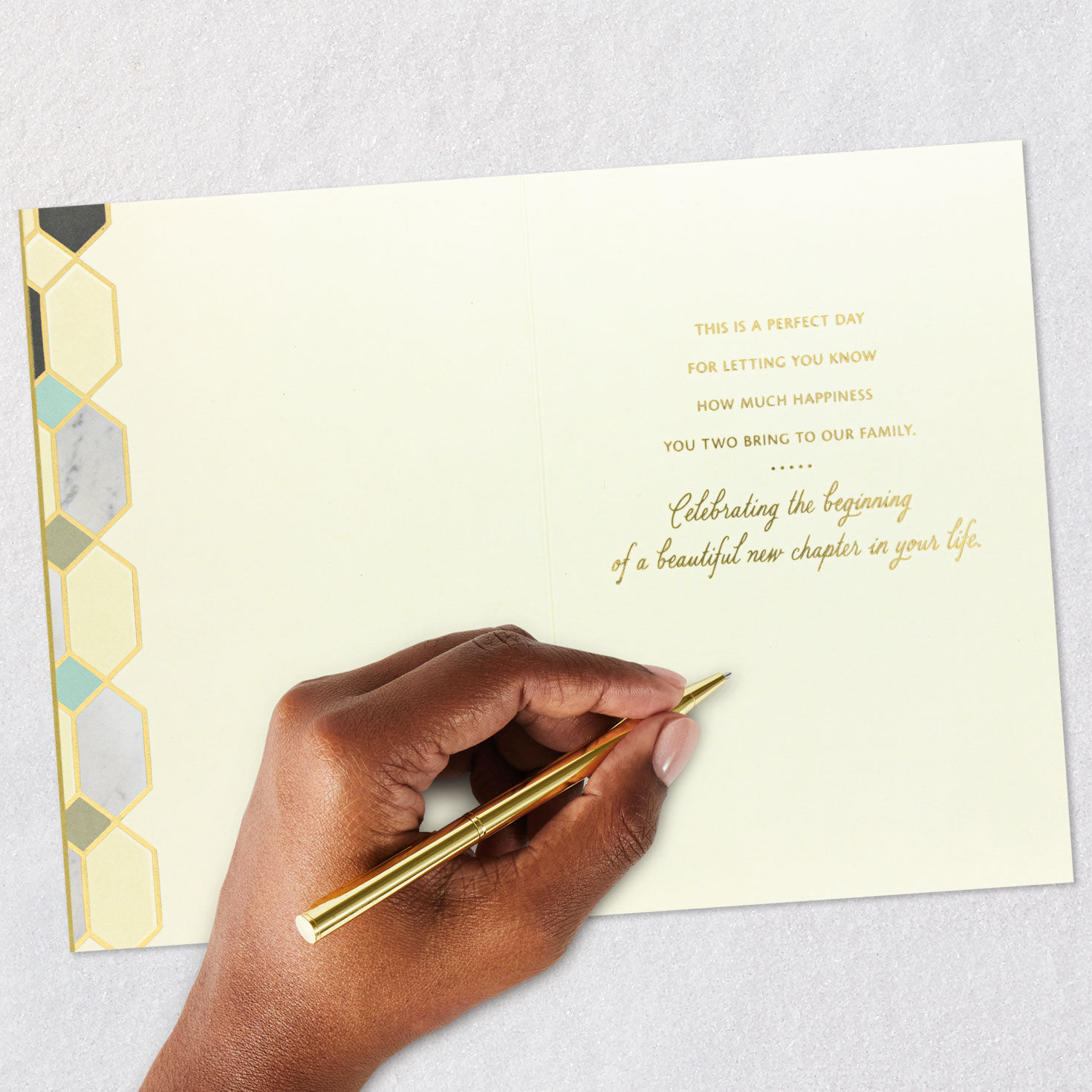 Stained Glass and Marble Grandson Wedding Card Signing card image number 6