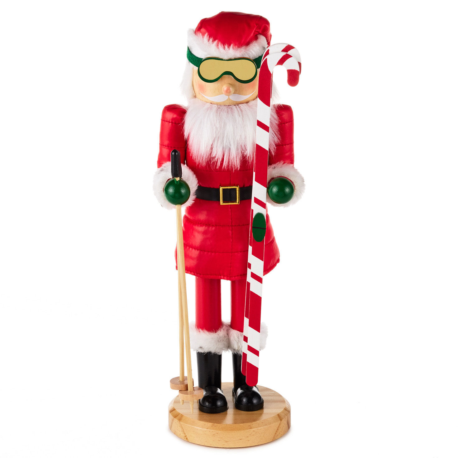 Skiing Santa Nutcracker Figurine, 14"
