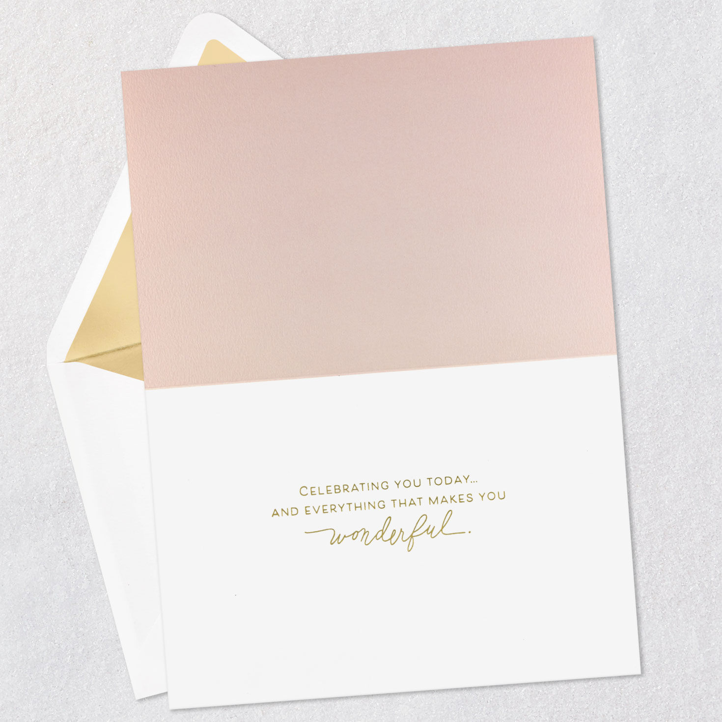 White Flowers on Blush Pink Mother's Day Card Open card with envelope image number 3