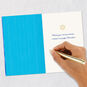 Colorful Menorah on Blue Hanukkah Card Signing card image number 6