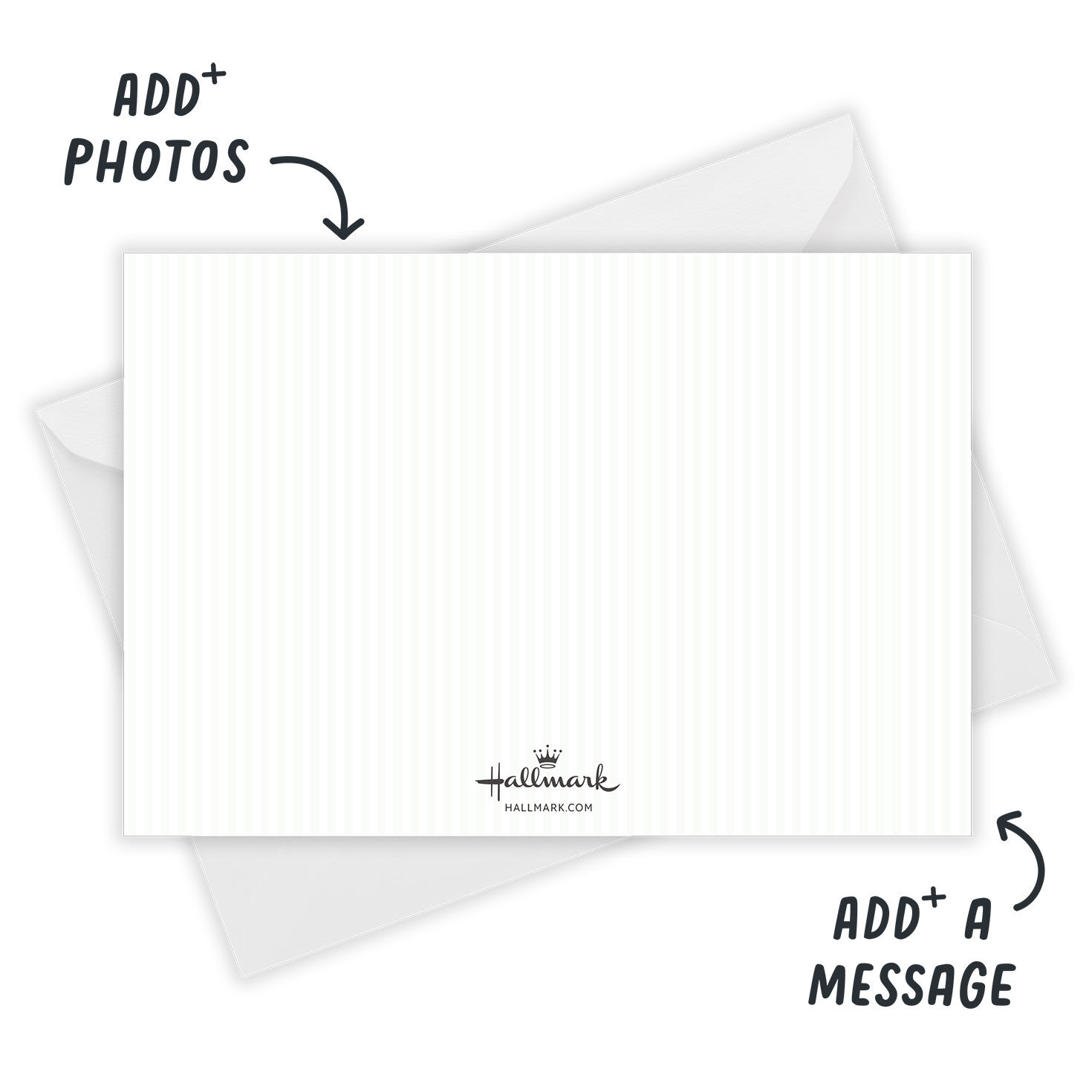 Joyful Year Bows Personalized Holiday Photo Card Open Card with Envelope indicating personalization image number 3