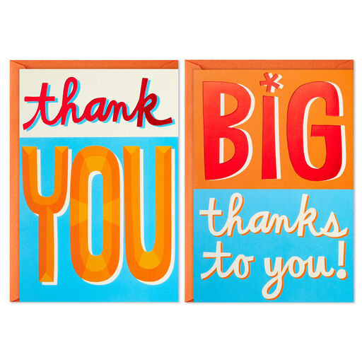 Color Block Thank-You Cards, Pack of 10, 