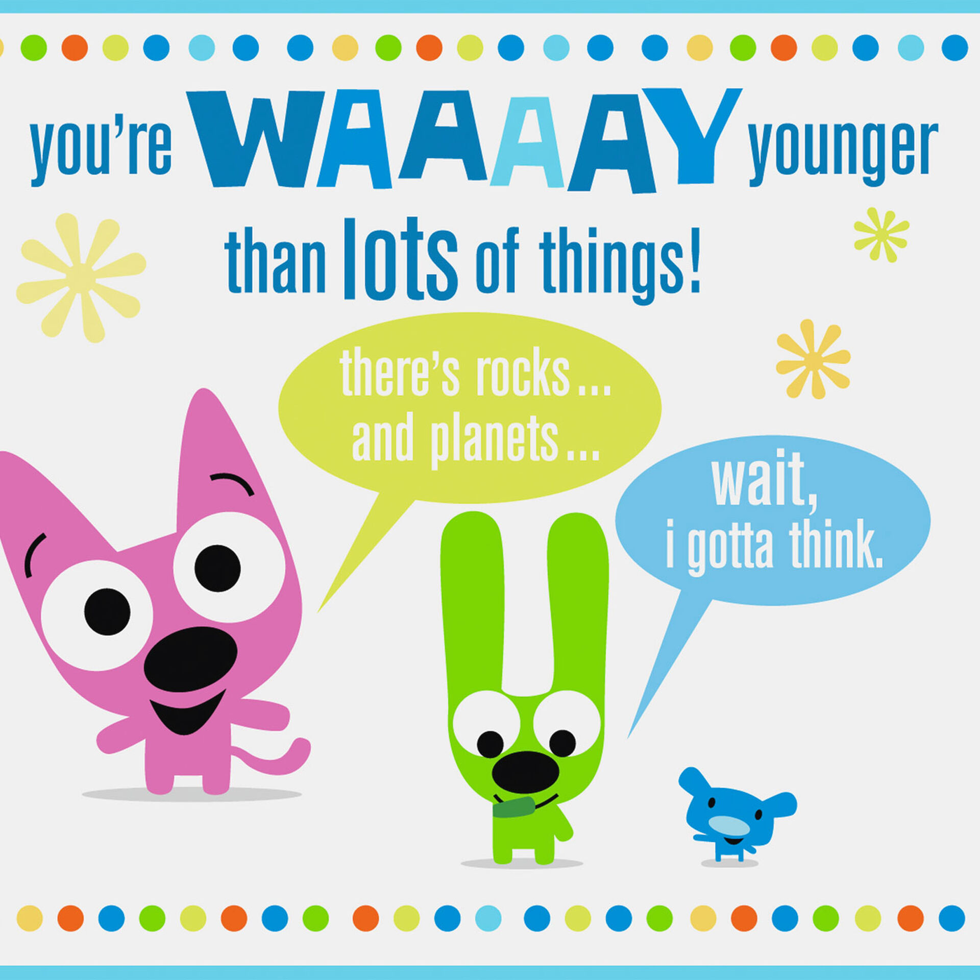 hoops&yoyo™ You're Not Old Birthday Card With Sound Greeting Cards