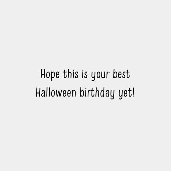 Trick-or-Treat Yourself Halloween Birthday Card, , large image number 2