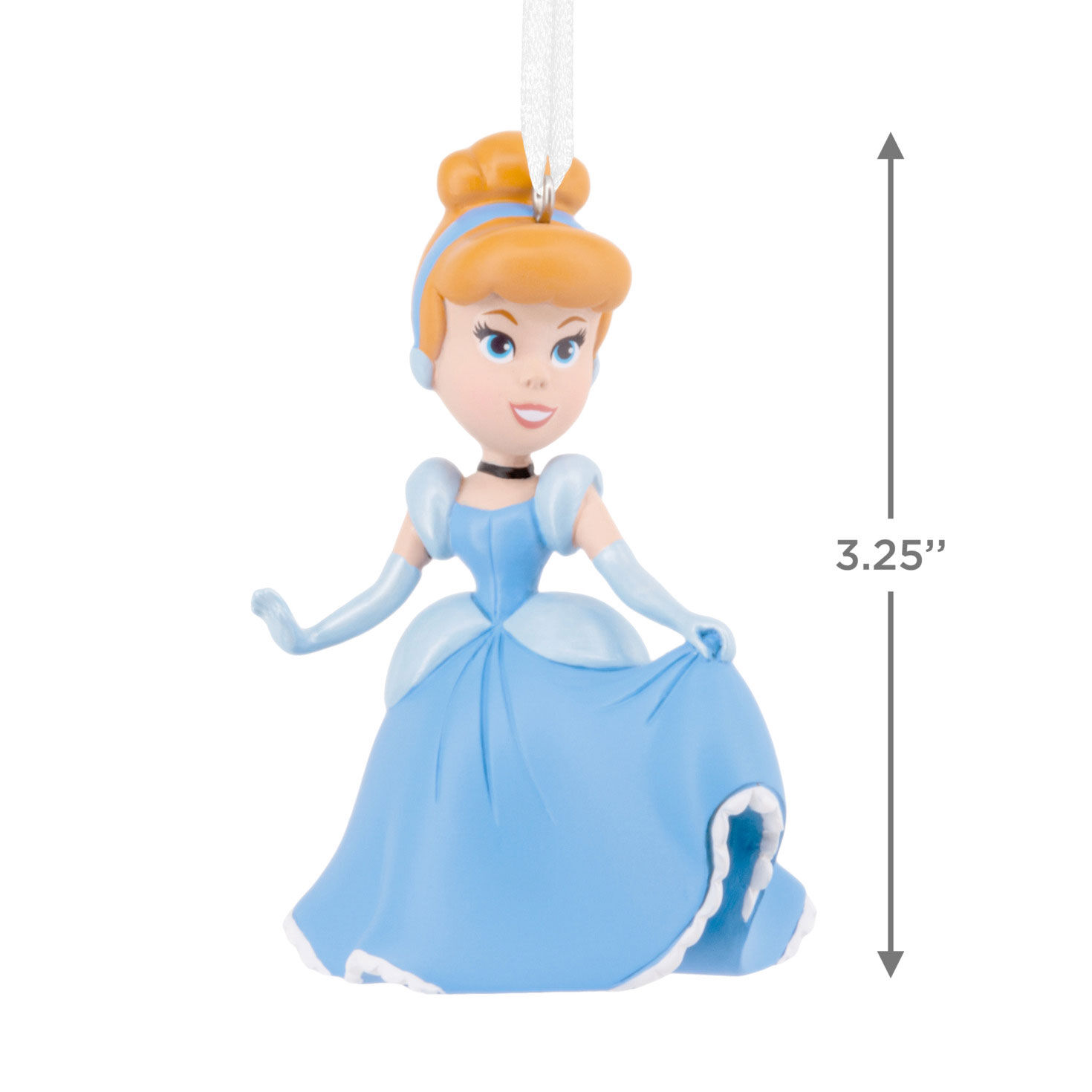 Stylized Cinderella Christmas Ornament measurement image number 3