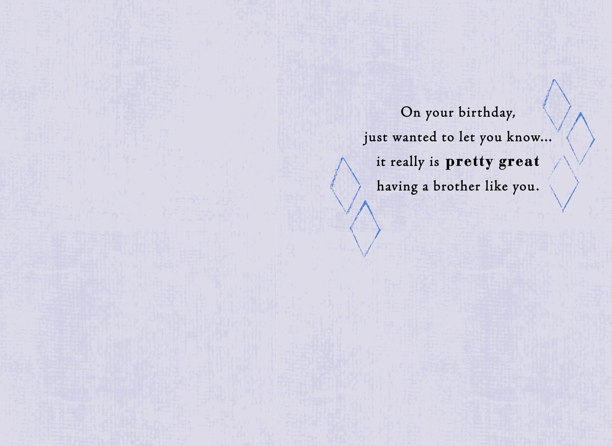 Diamond Pattern Birthday Card for Brother