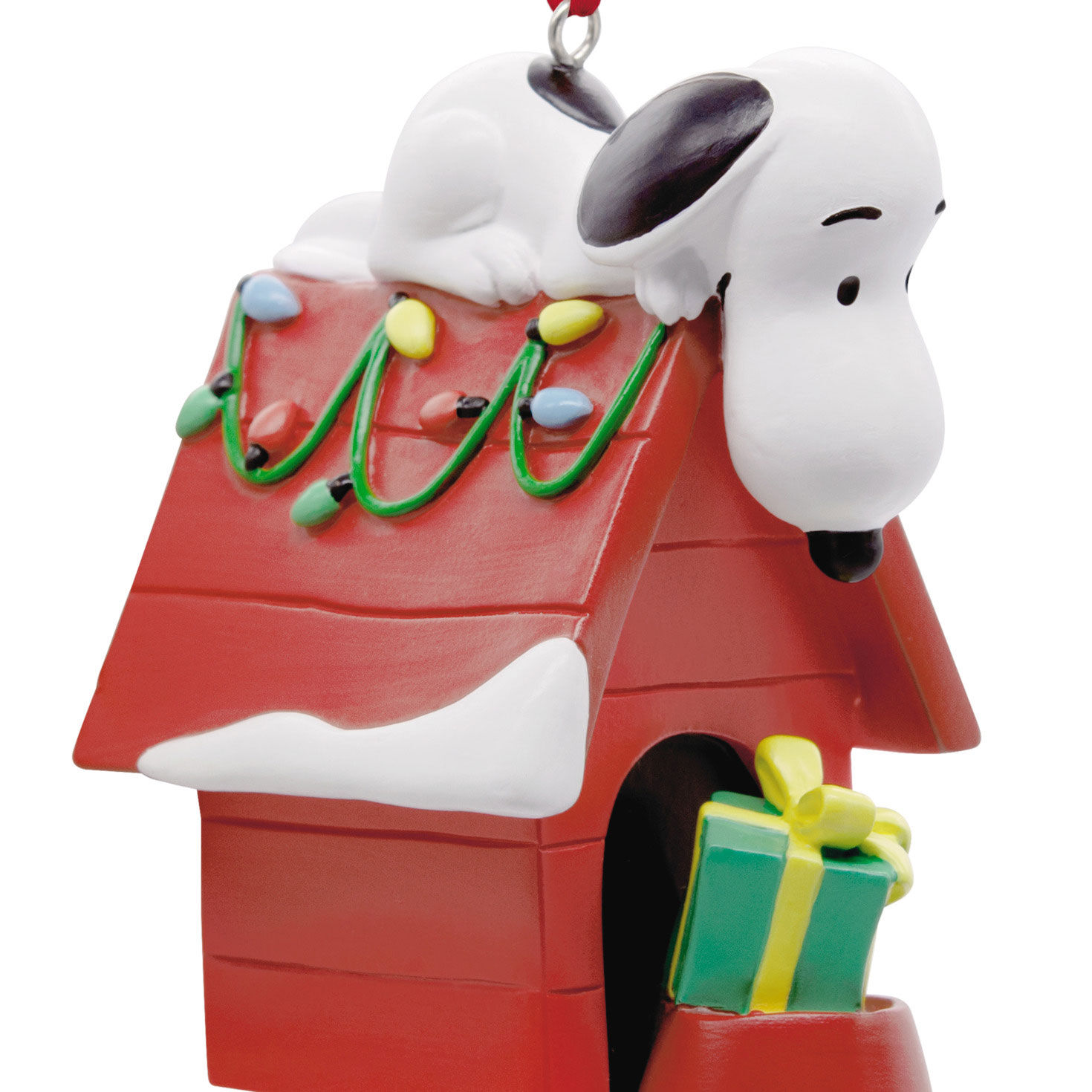 Snoopy on Doghouse Christmas Ornament  image number 5