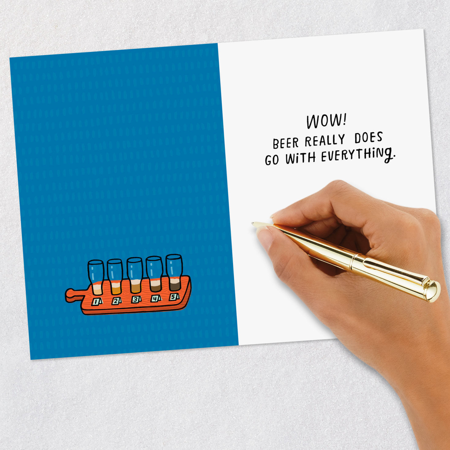 Beer Flight and List Funny Birthday Card Signing card image number 6