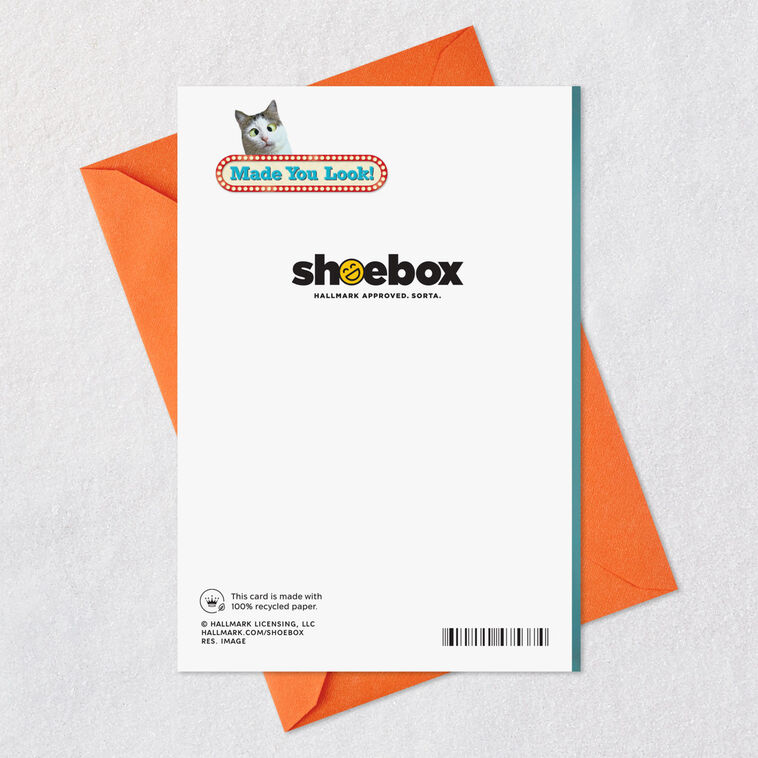 Cross-Eyed Cat Funny Love Card Card Back with Envelope image number 7