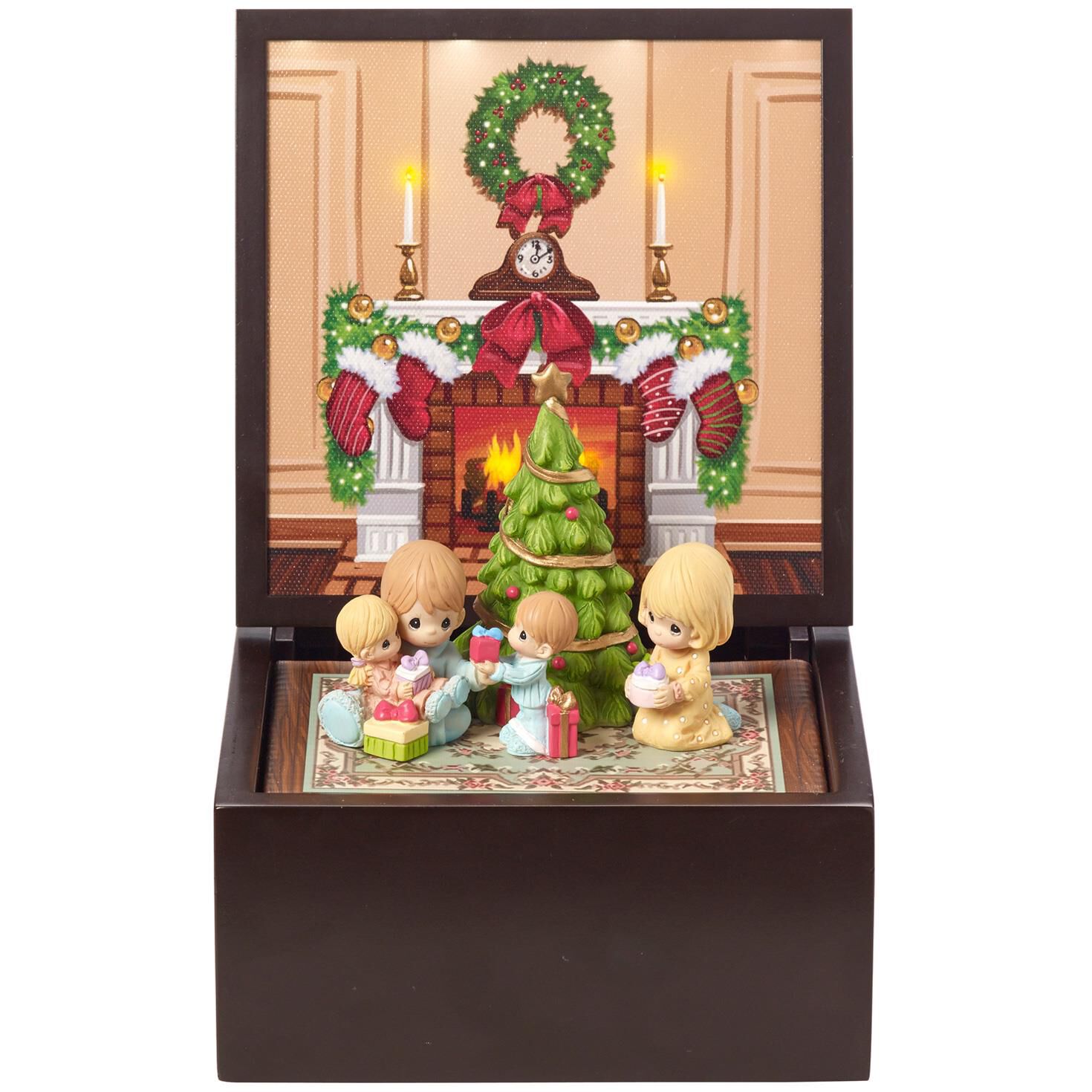 Precious Moments Heirloom Family Christmas Music Box Figurines Hallmark
