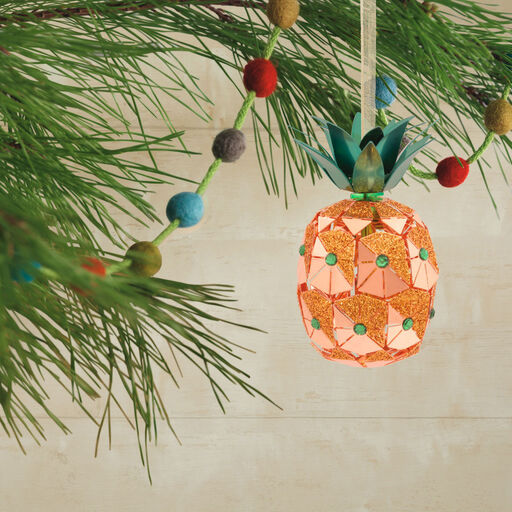Pineapple Premium Metal Hallmark Ornament, 