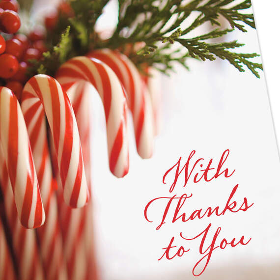 Candy Canes Good Cheer Holiday Thank You Cards, Pack of 6, , large image number 4