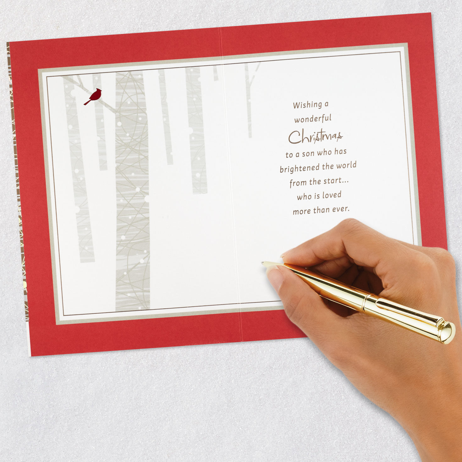 You Brighten the World Christmas Card for Son, , large image number 6