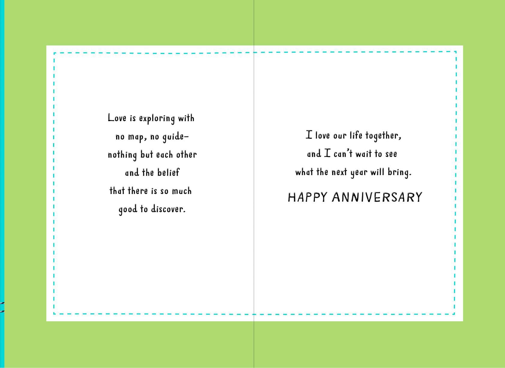 On the Road Trip of Life Anniversary Card for Husband