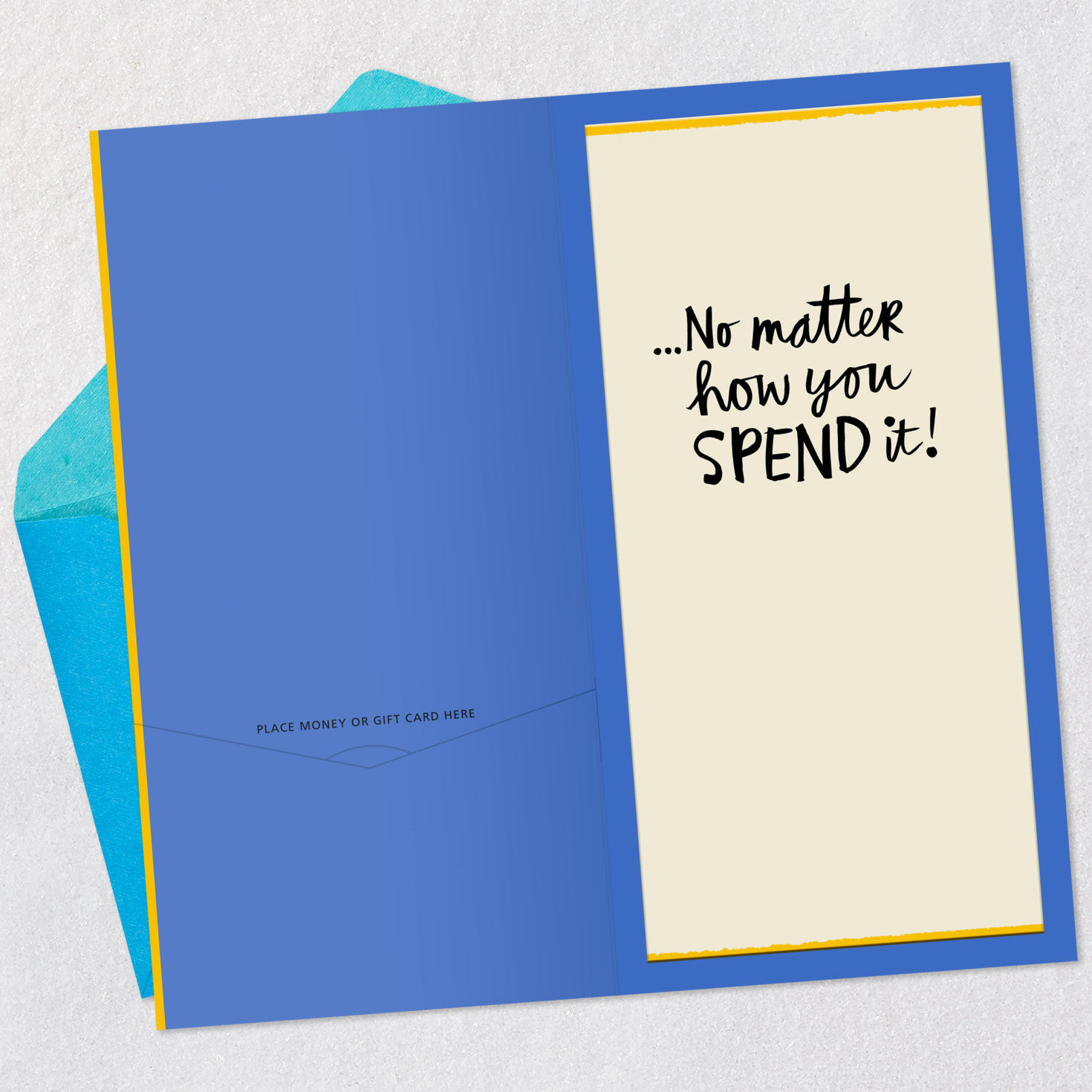 Dots and Doodles Money Holder Birthday Card Open card with envelope image number 4