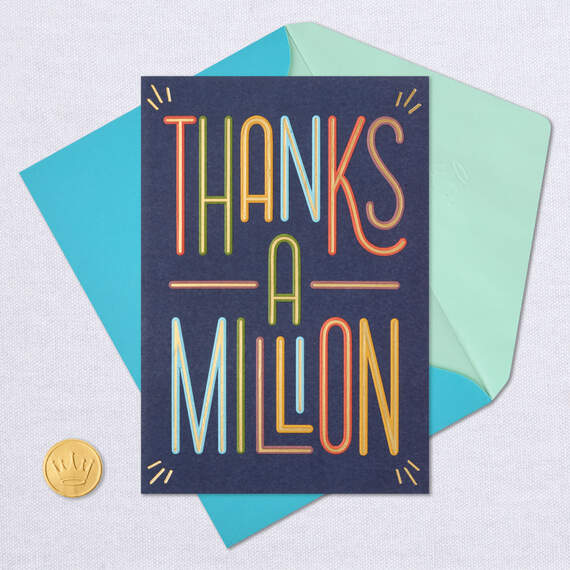 Thanks a Million Thank-You Card, , large image number 5