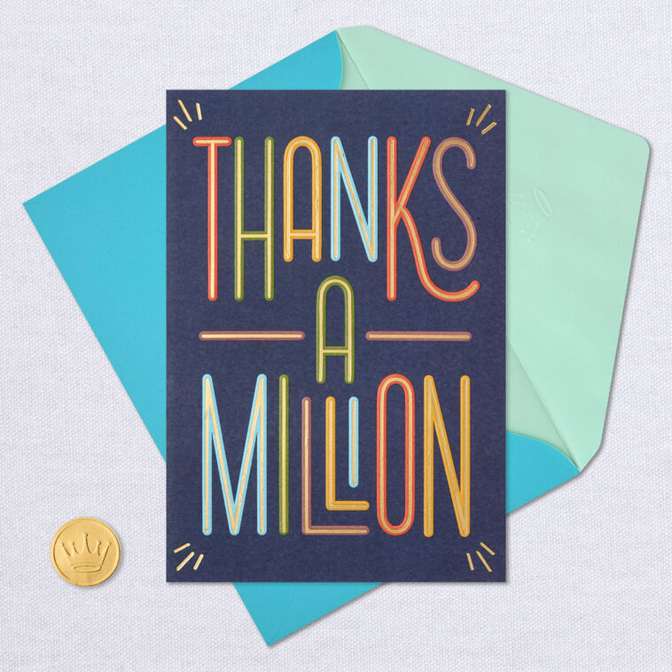 Thanks a Million Thank-You Card, , large image number 5