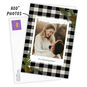 Black White Check Frame Personalized Christmas Card Card Front indicating personalization image number 2