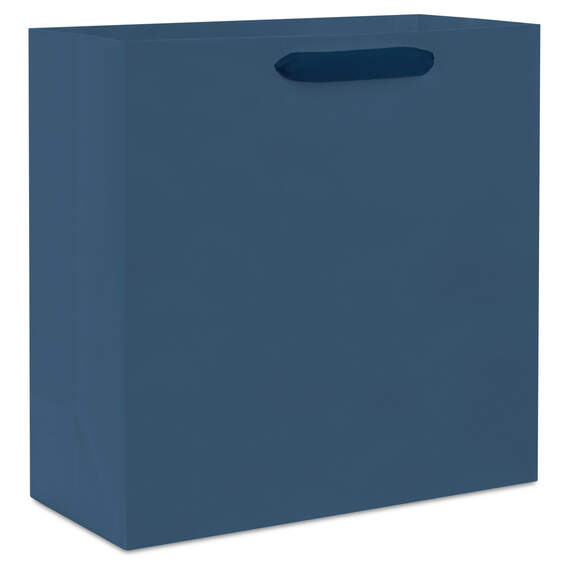 10.4" Navy Blue Large Square Gift Bag, Navy, large image number 1