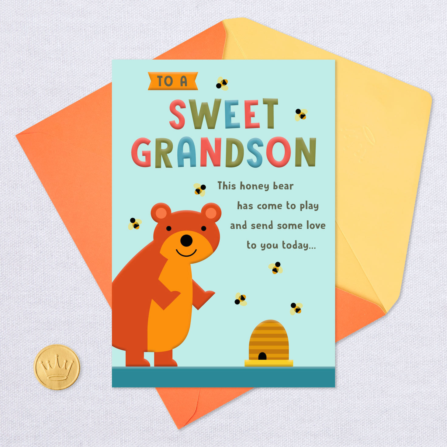 A Big Bear Hug Rosh Hashanah Card for Grandson, , large image number 5