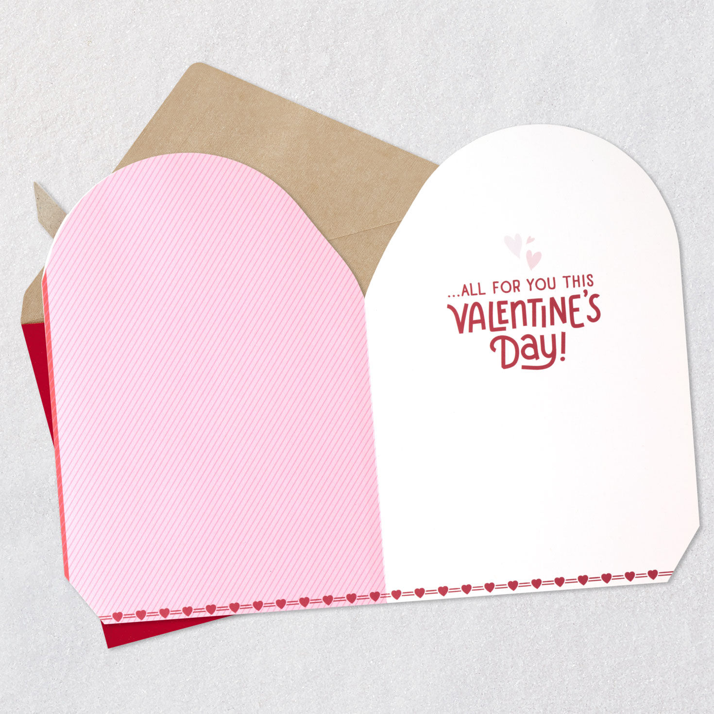 Heart on Mailbox Grandparents Valentine's Day Card Open card with envelope image number 3