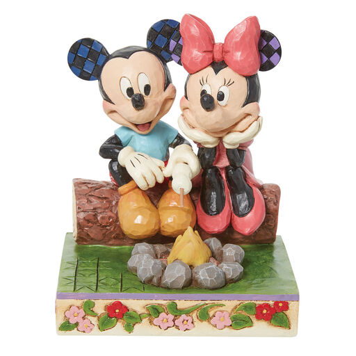 Jim Shore Disney Mickey and Minnie Campfire Figurine, 5.75", 