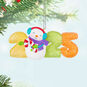Snowman Gumdrop Numbers 2025 Keepsake Ornament Hanging on tree image number 2