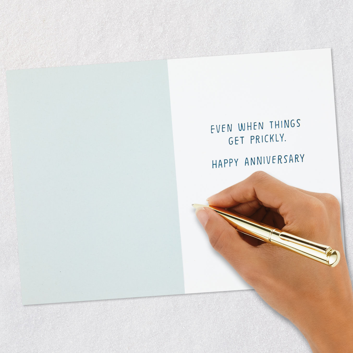 Prickly Cactus Funny Anniversary Card Signing card image number 6