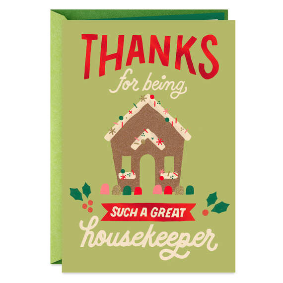 You Sparkle Every Season Christmas Card for Housekeeper, , large image number 1