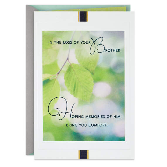 Memories Bring Comfort Sympathy Card for Loss of Brother, , large image number 1