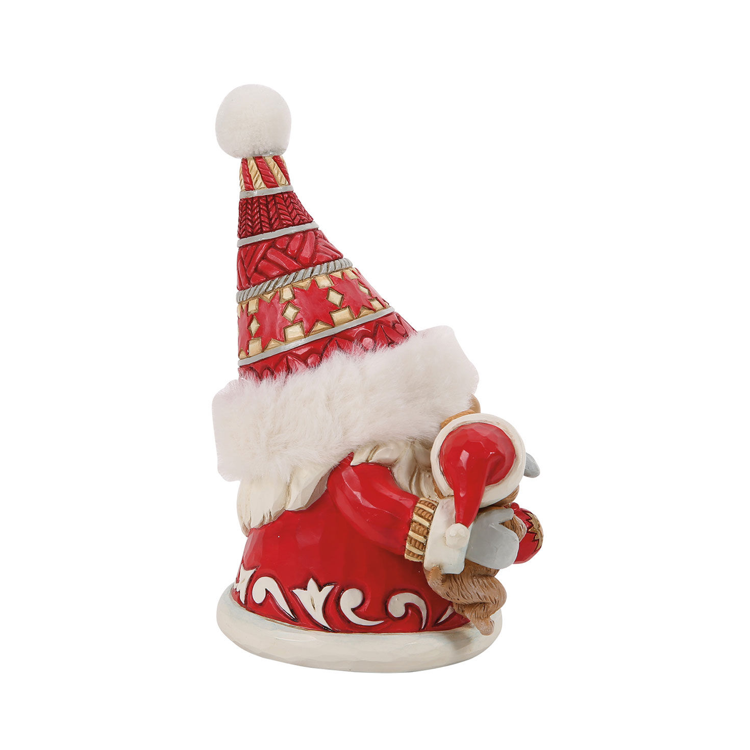 Red Gnome With Dog Jim Shore Statue Side image number 3