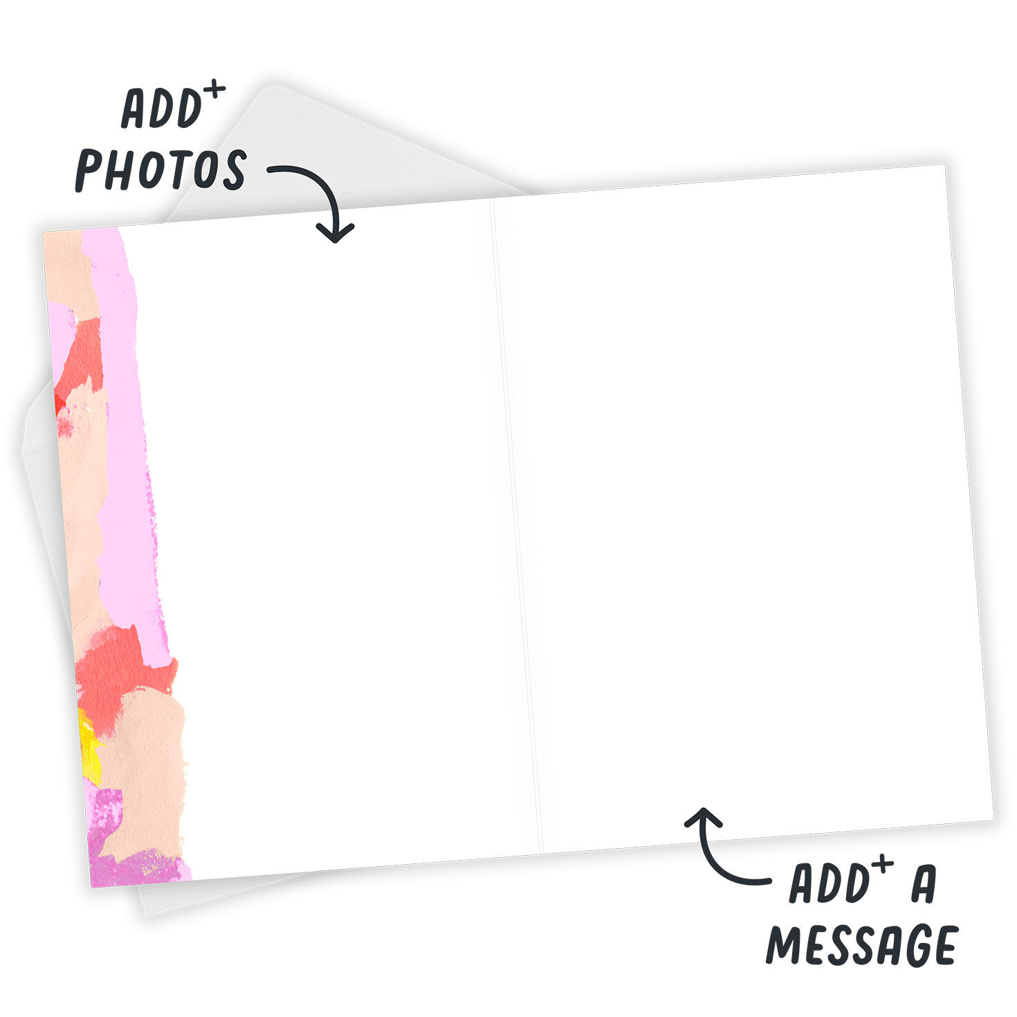 Personalized Snapshots on Pink Watercolor Photo Card, , large image number 4