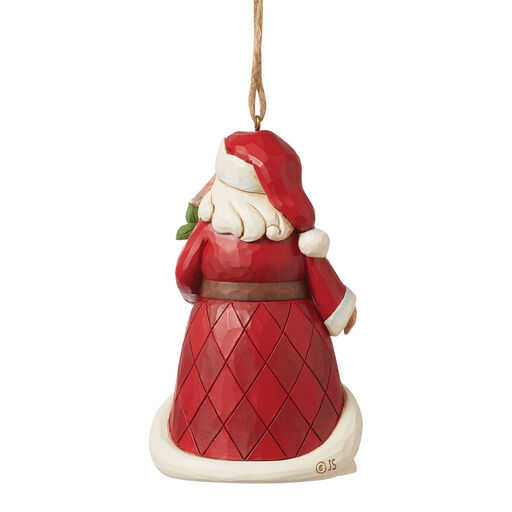 Jim Shore Worldwide Event Partridge and Pear Tree Santa Ornament, 4.33", 