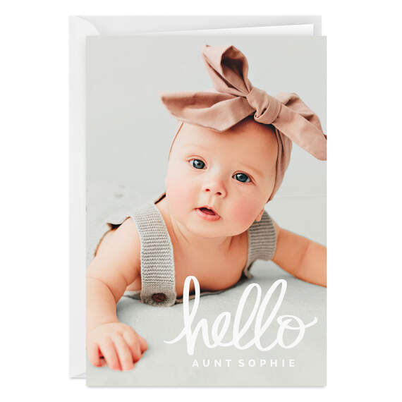 Personalized Hello Photo Card, , large image number 1