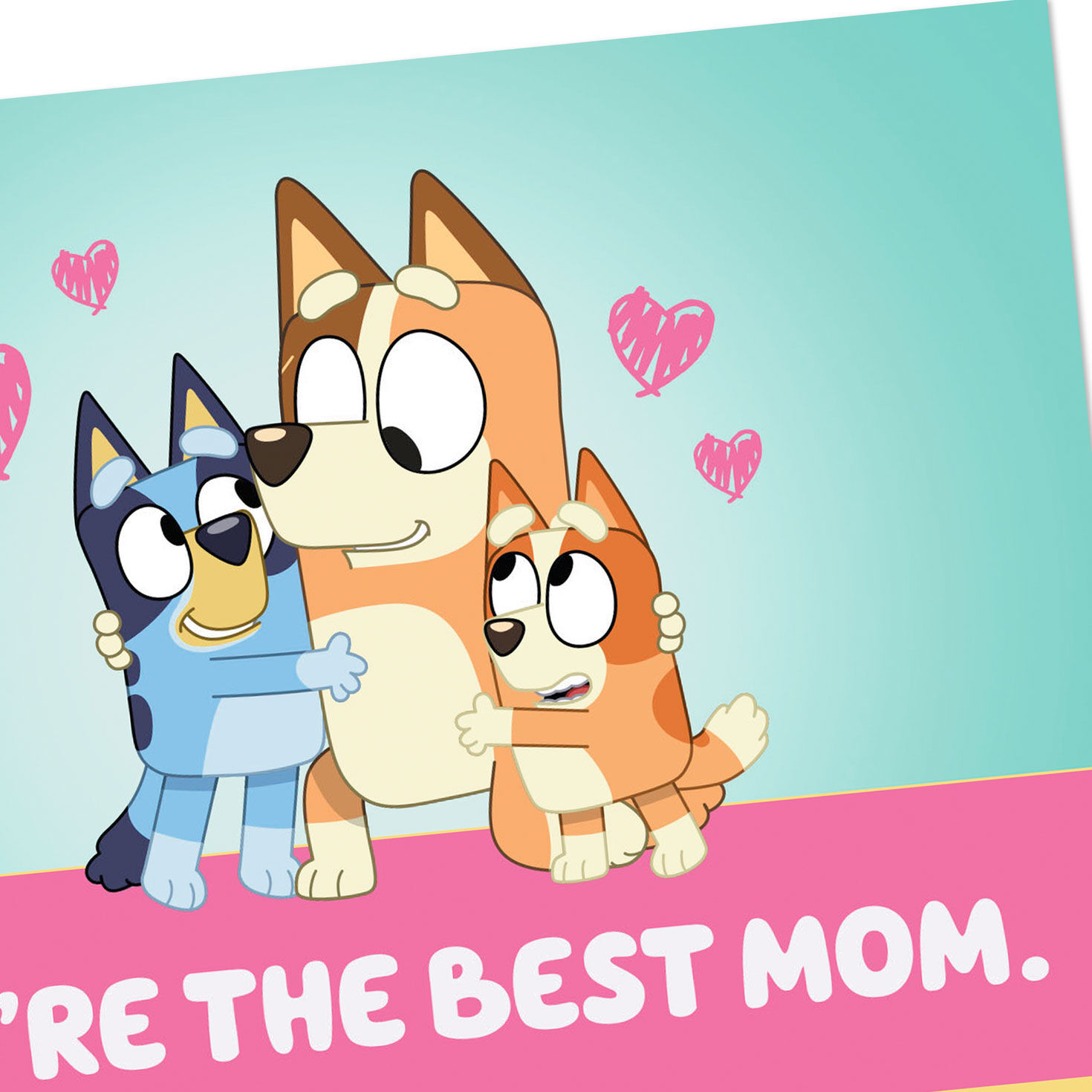 Bluey Mom Mother's Day Card With Music Card Front Detail image number 4