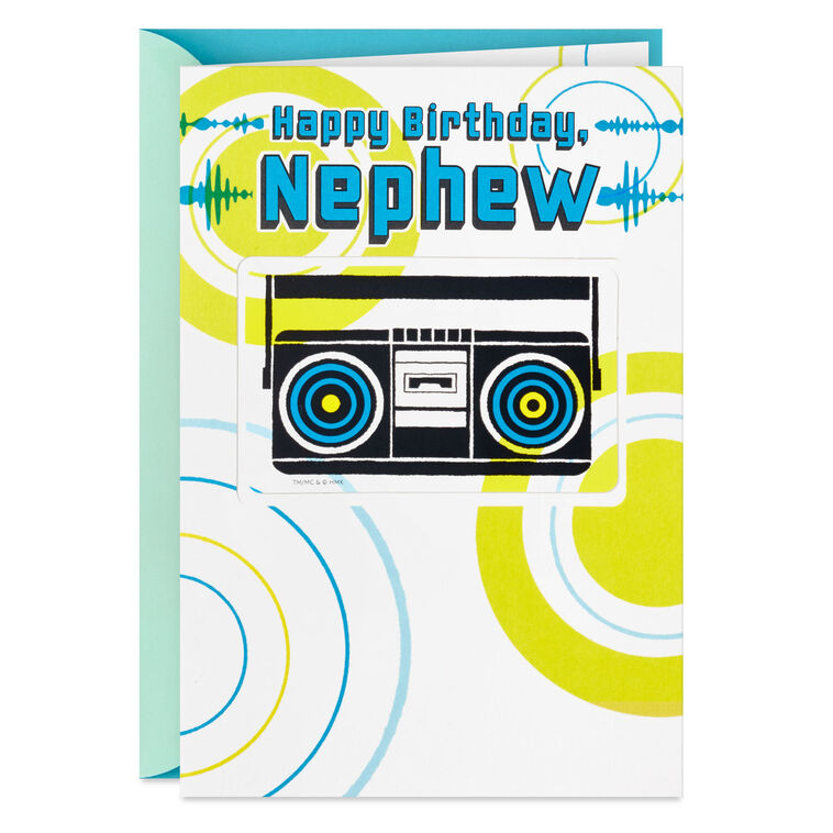 You Add a Happy Vibe Birthday Card for Nephew With Decal