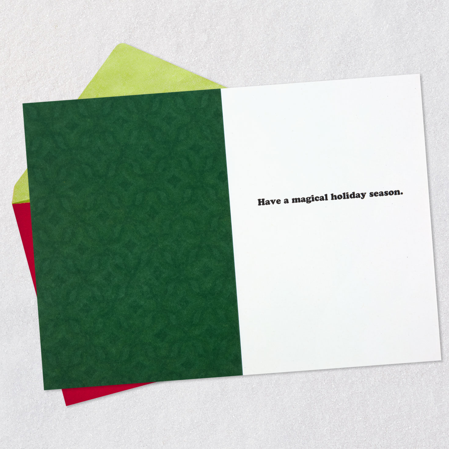 Retro Mom and Kid Funny Photo Christmas Card Open card with envelope image number 3